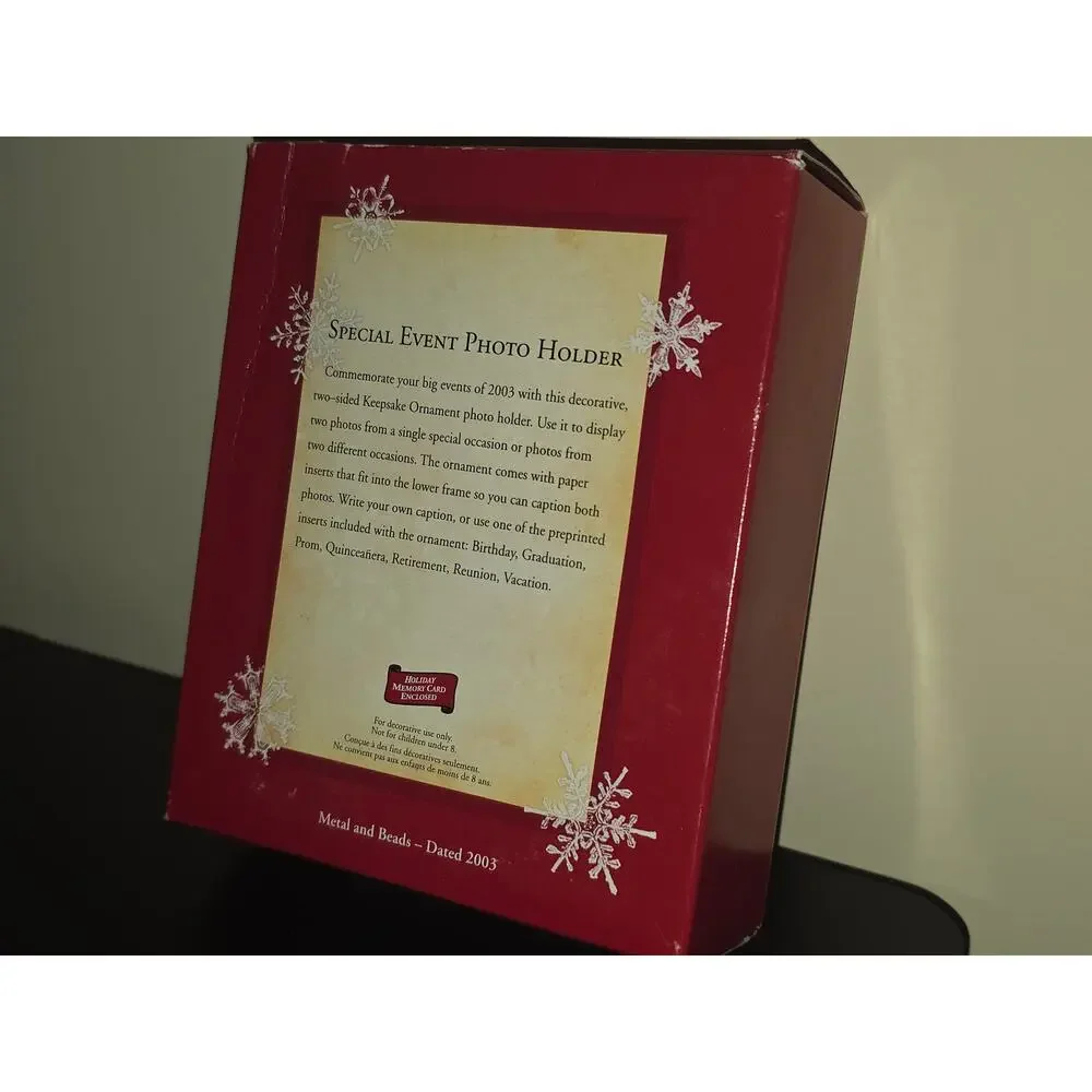 Hallmark‎ Keepsake Special Event Photo Holder Christmas 2003 NEW IN BOX